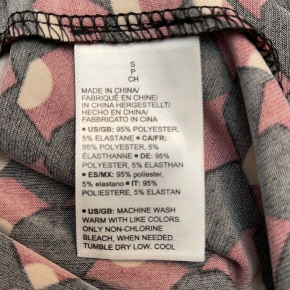 Lark & Ro Patterned V-Neck Dress Sz S - Picture 12 of 12